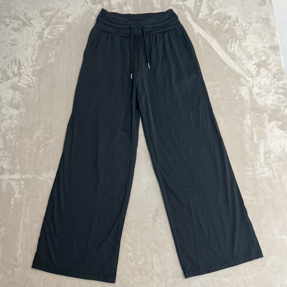 Halara Pants Womens Small Black High Waisted Wide Leg Cool Touch UPF 50 NWOT